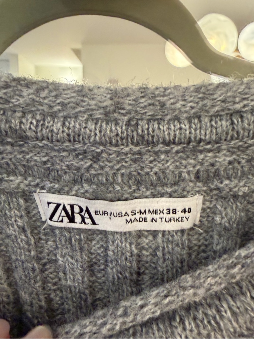 Zara Gray Cut Out Sweater - Picture 8 of 8